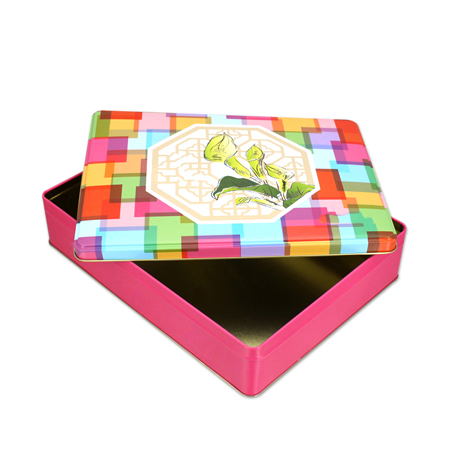 colorful mooncake tins